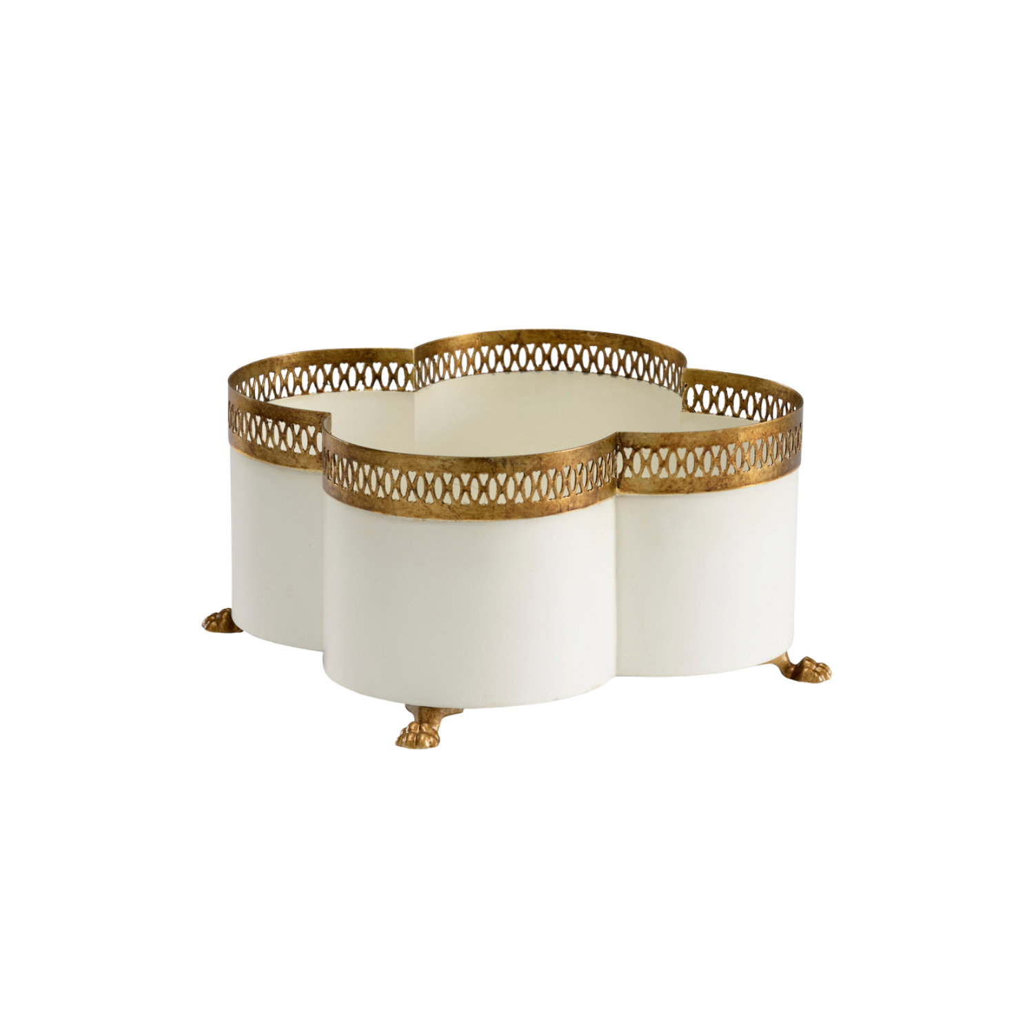 Tracery Cachepot in Cream