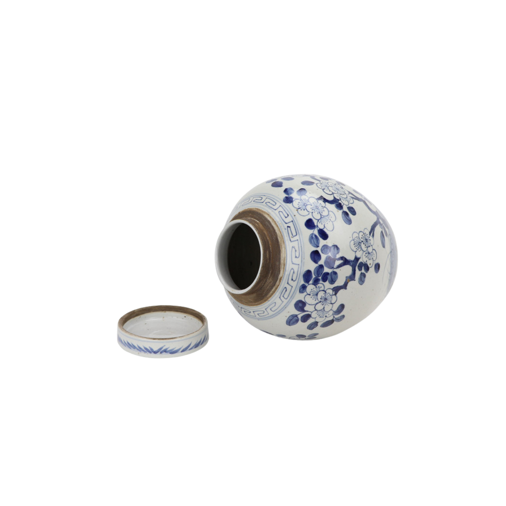 Blue & White Vintage Ming Jar Plum Blossom