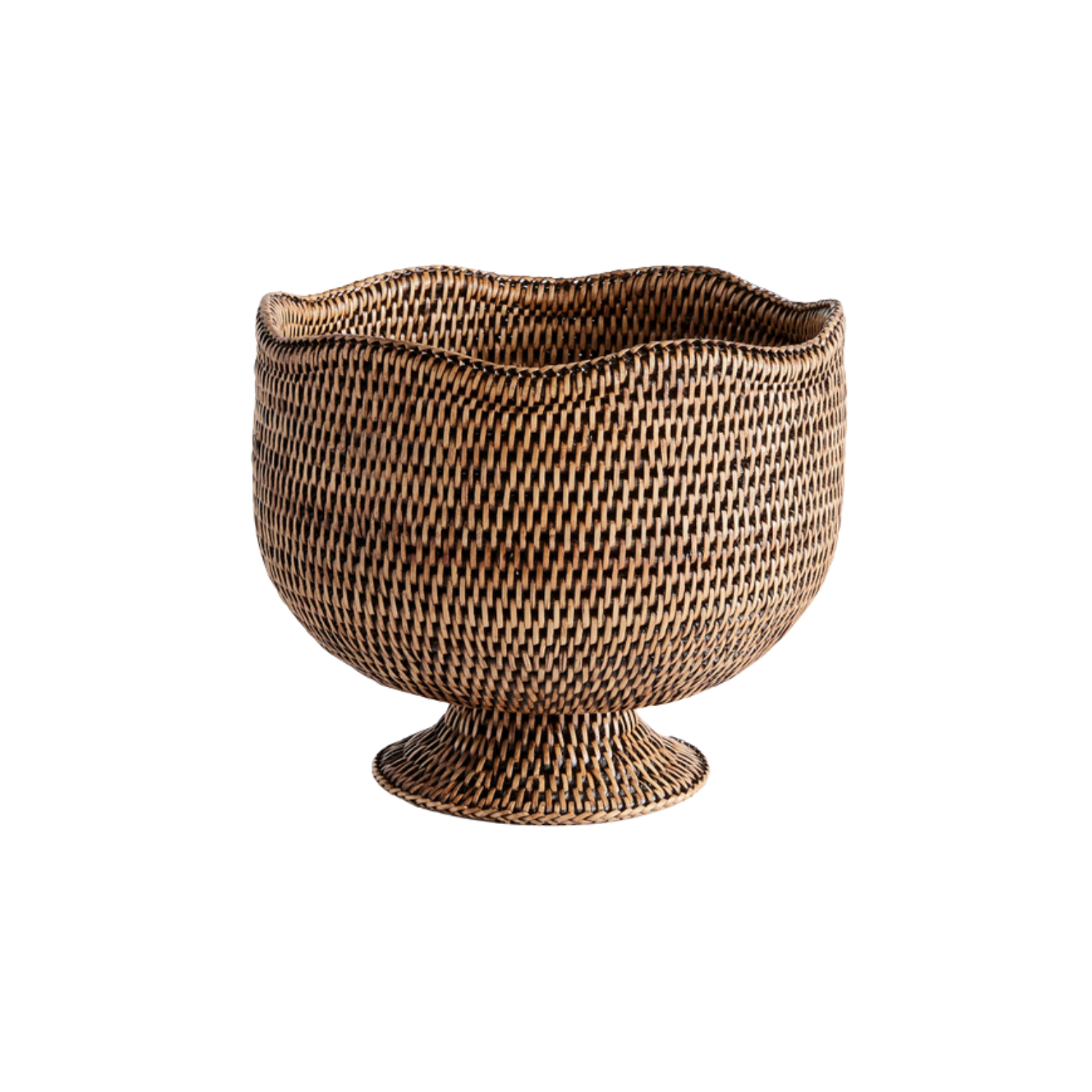 Burma Rattan Footed Cachepot