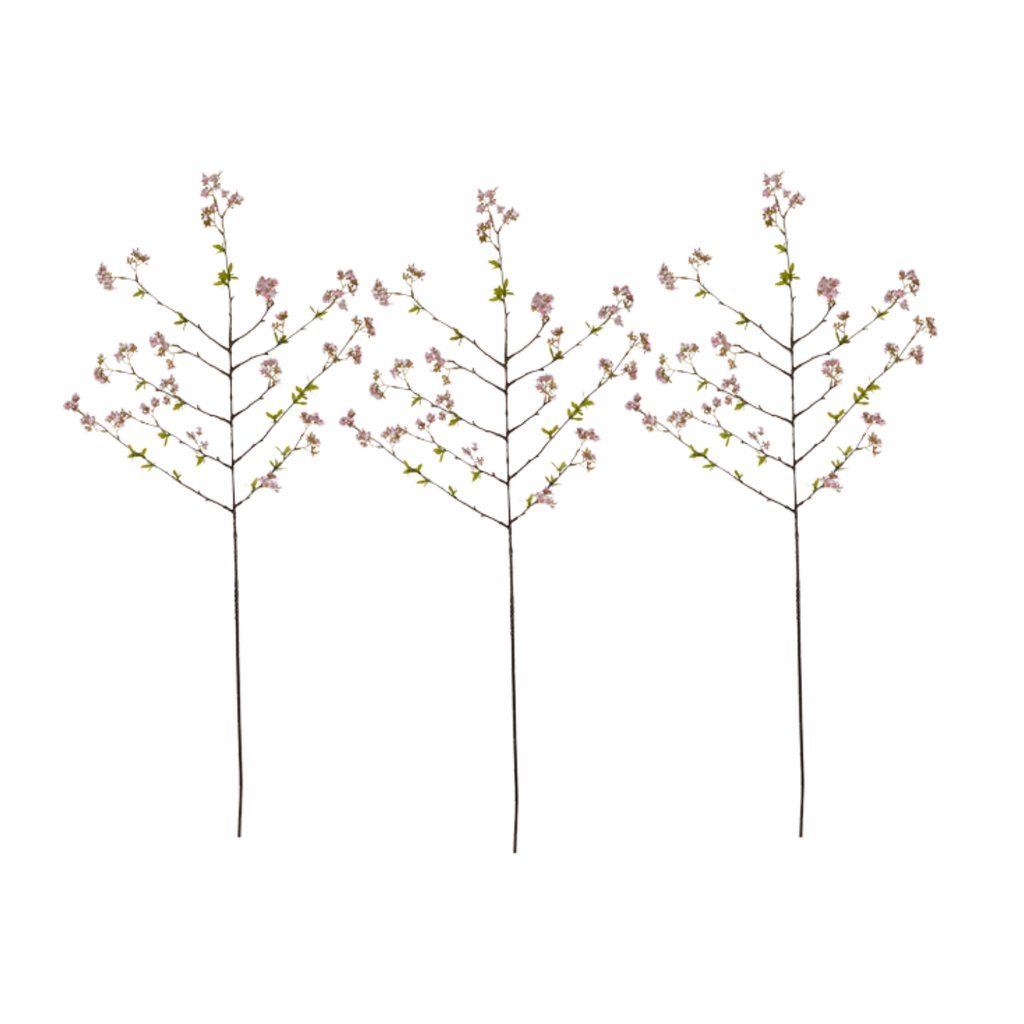 Artificial Cherry Blossom, Pink - Set of 3
