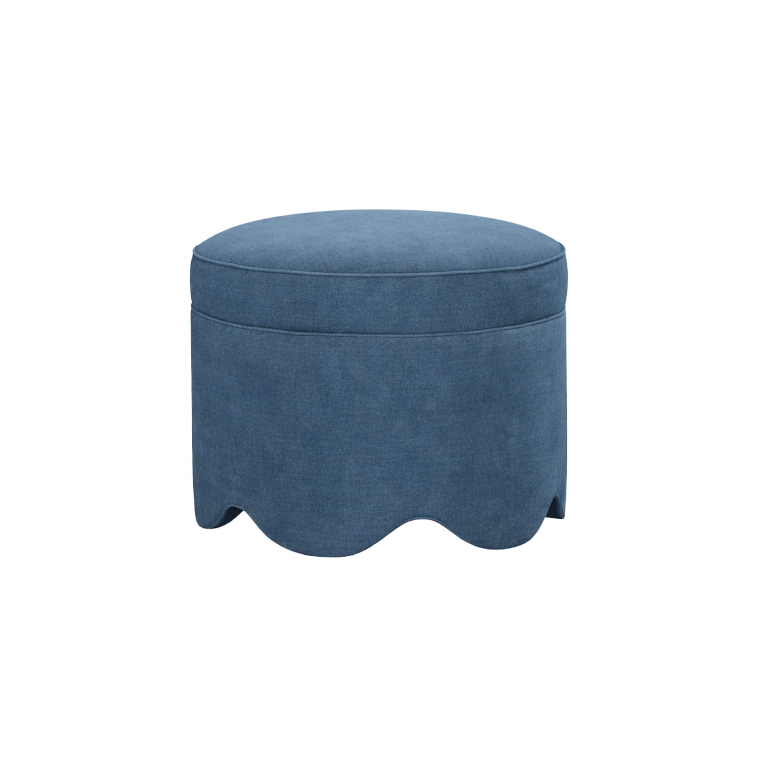Suzie Scalloped Ottoman Dusk