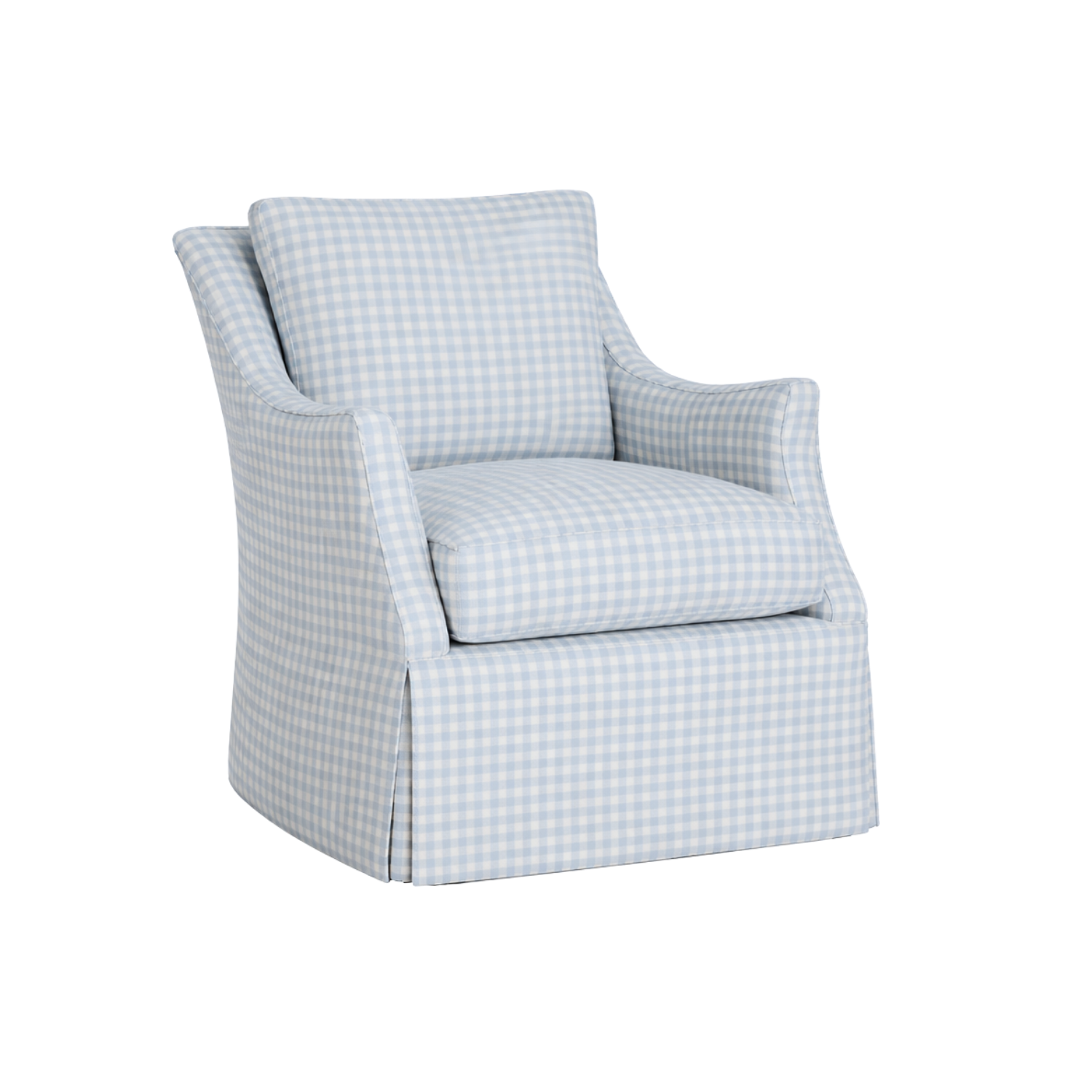 Sullivan Skirted Chair Blue Gingham