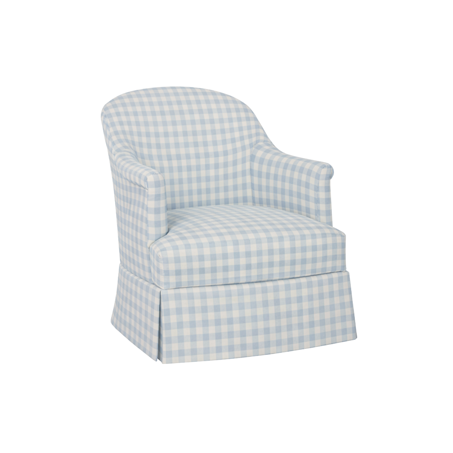 Romain Skirted Chair Blue Gingham