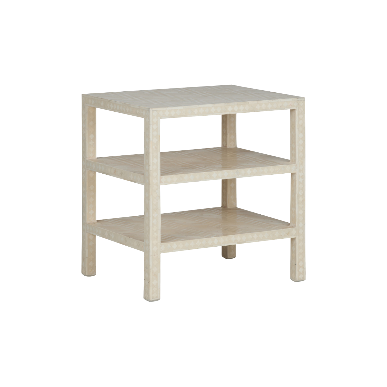 Chevron Inlay Side Table