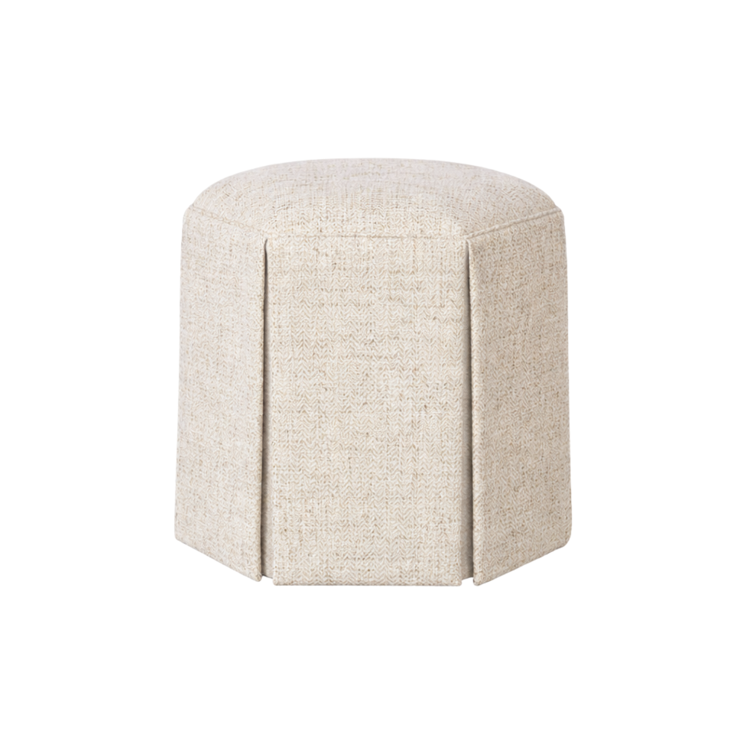 Evans Skirted Ottoman Desert Stone