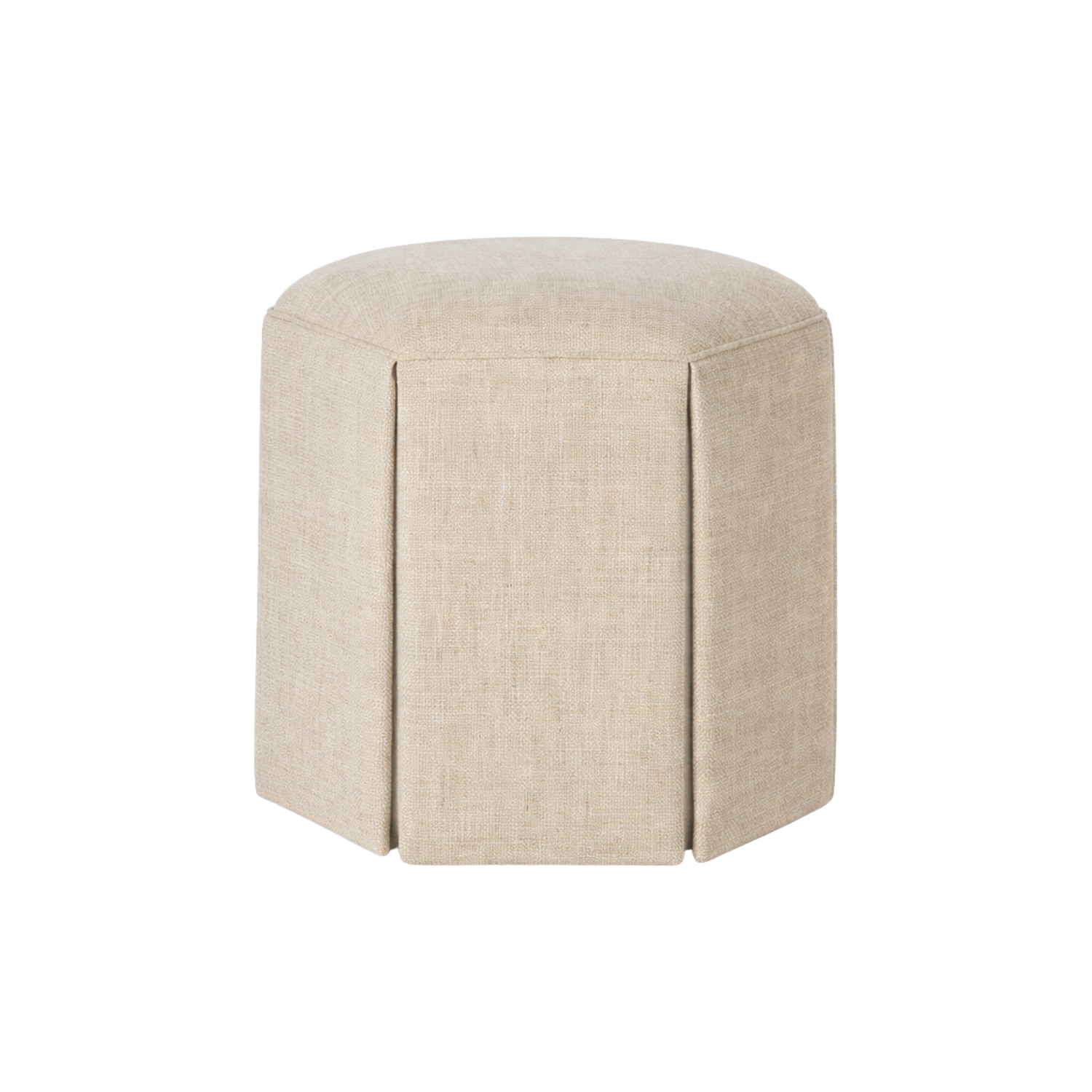 Evans Skirted Ottoman Meadow Husk