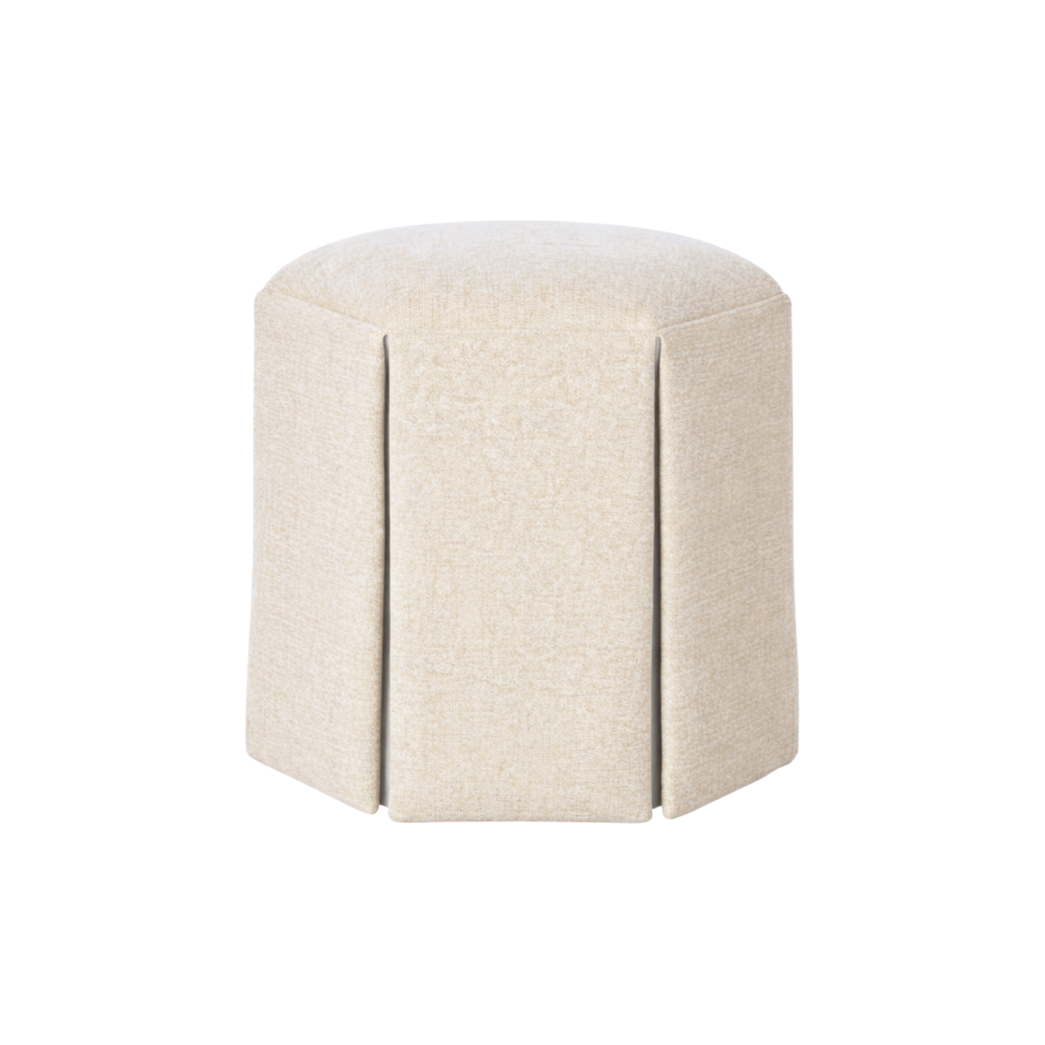 Evans Skirted Ottoman Soft Fawn
