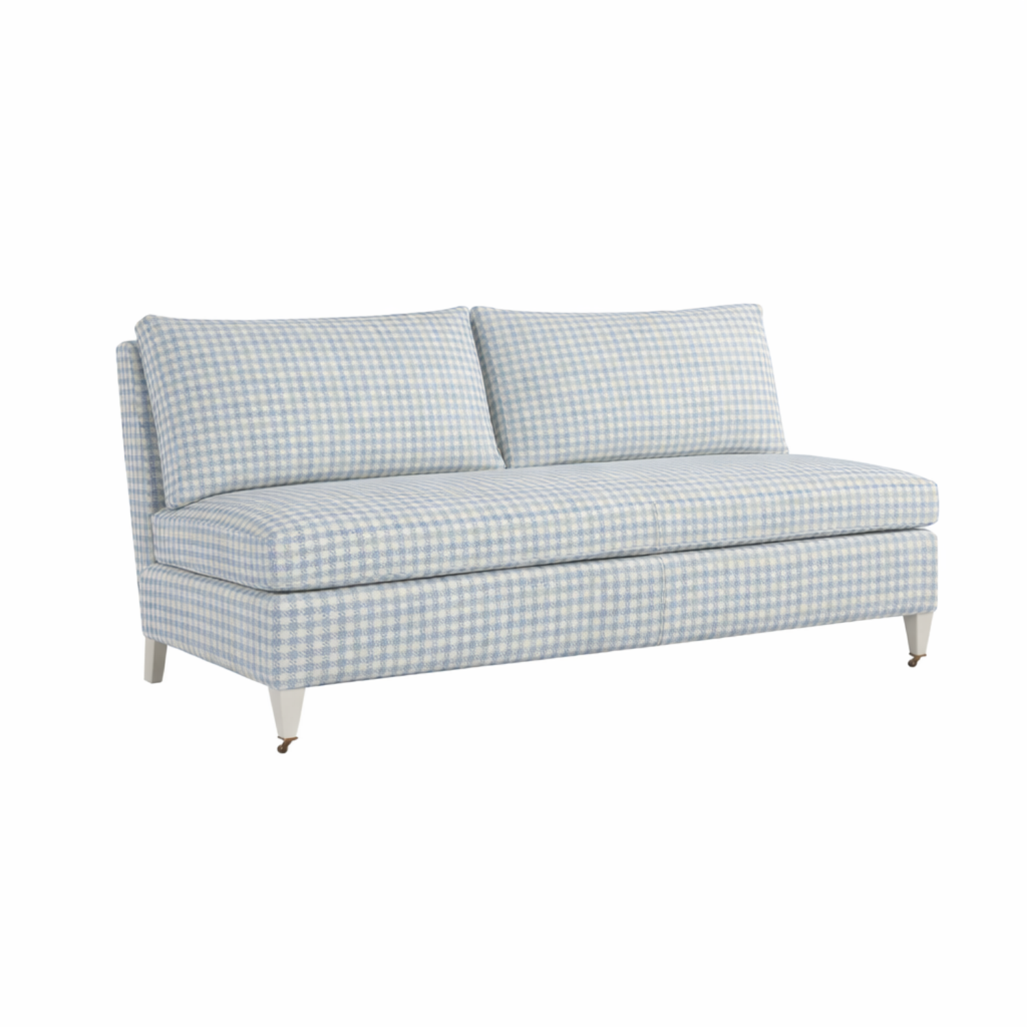 Claude Settee Blue Gingham