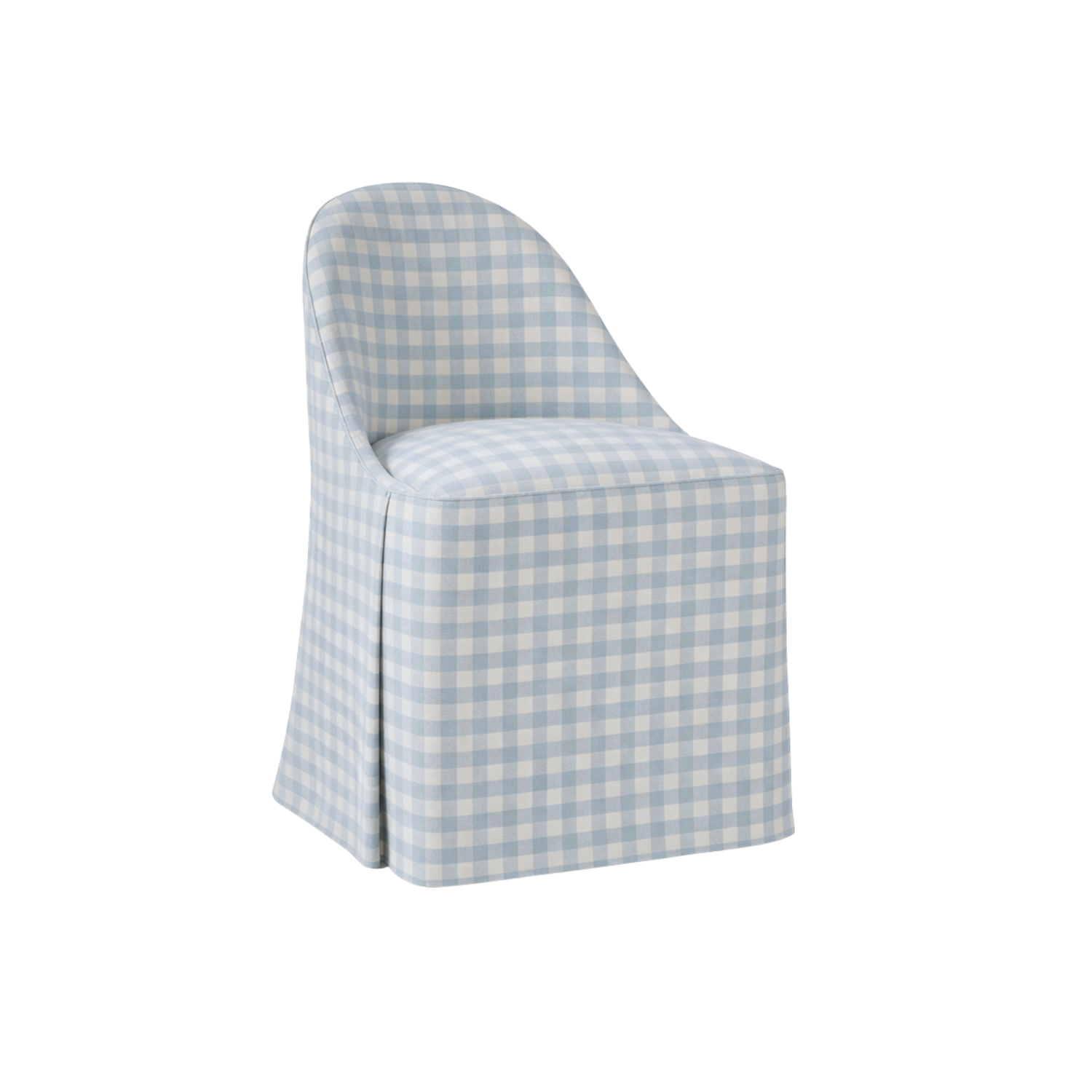 Yardley Skirted Dining Chair Blue Gingham
