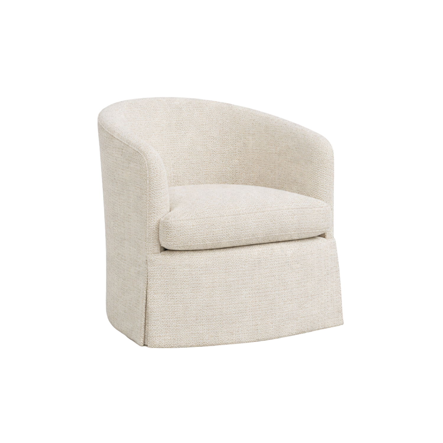 Corwin Skirted Swivel Chair Desert Stone