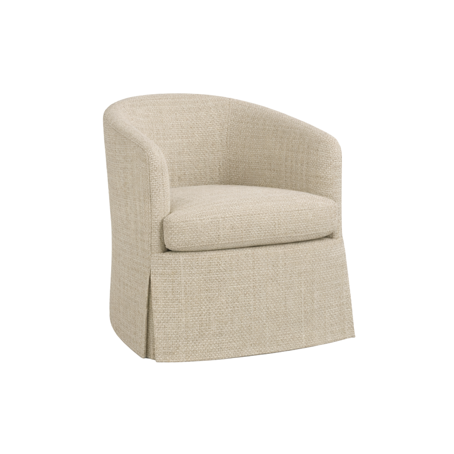 Corwin Skirted Swivel Chair Meadow Husk