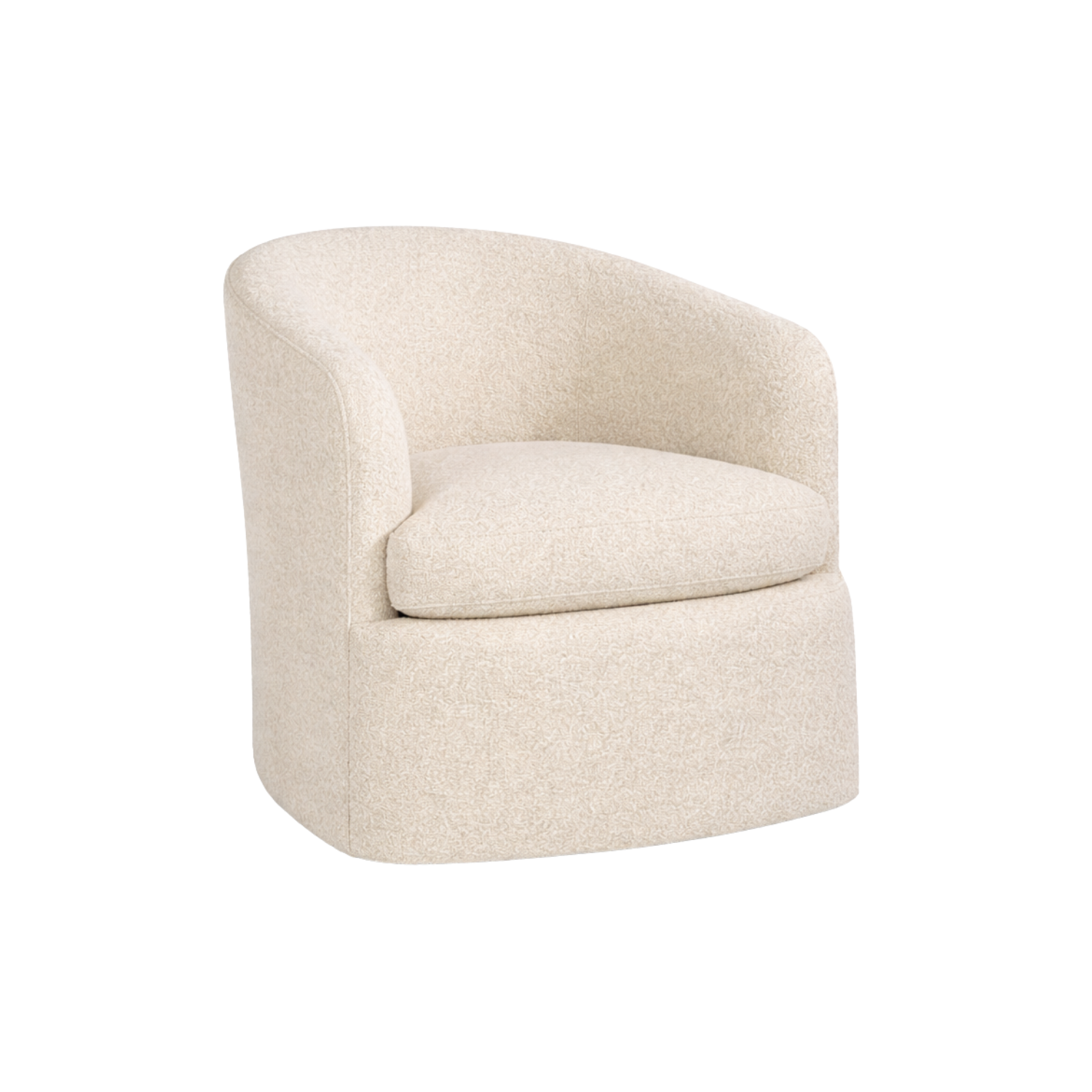 Corwin Skirted Swivel Chair Soft Fawn