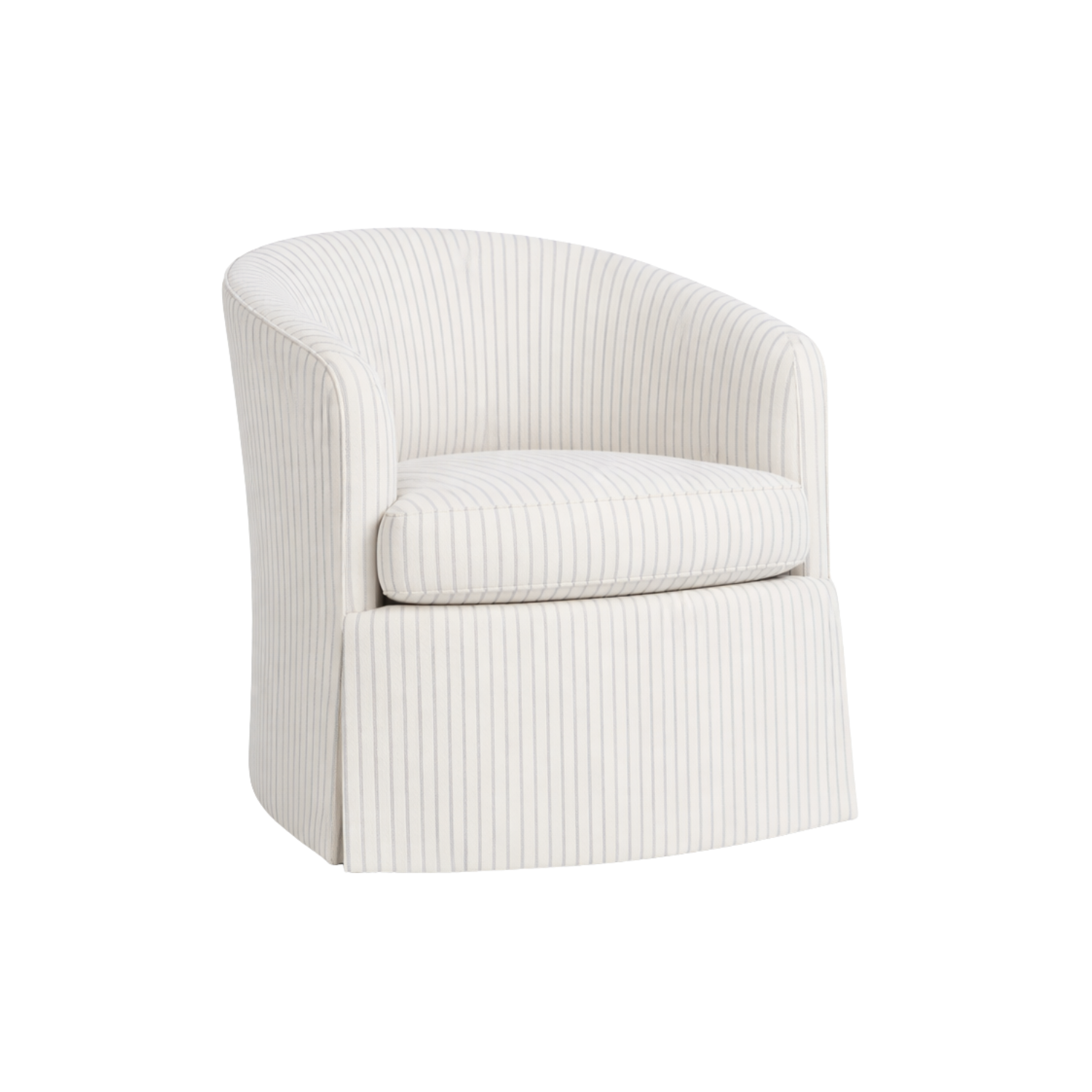 Corwin Skirted Swivel Chair Study Linen