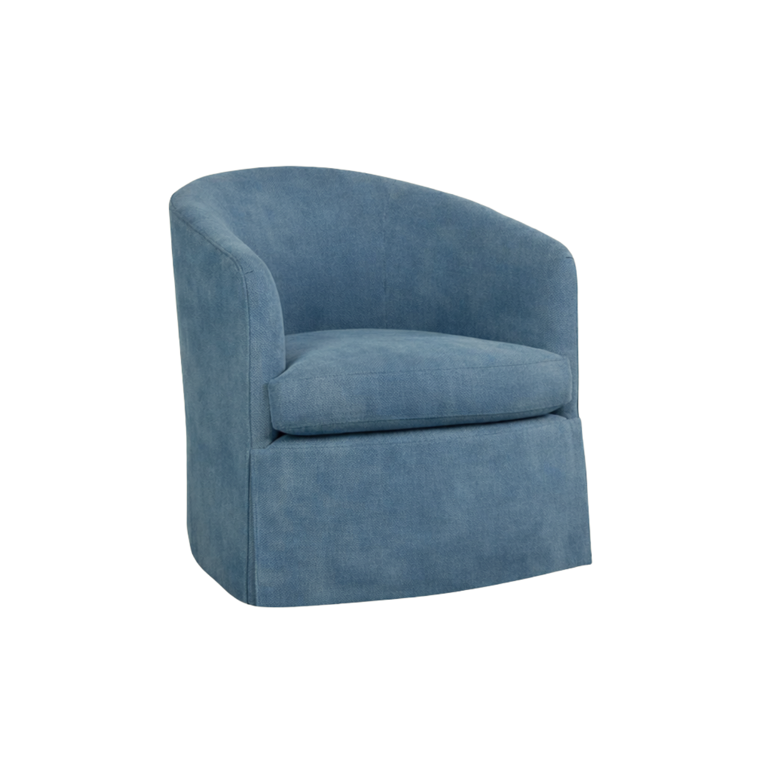 Corwin Skirted Swivel Chair Dusk