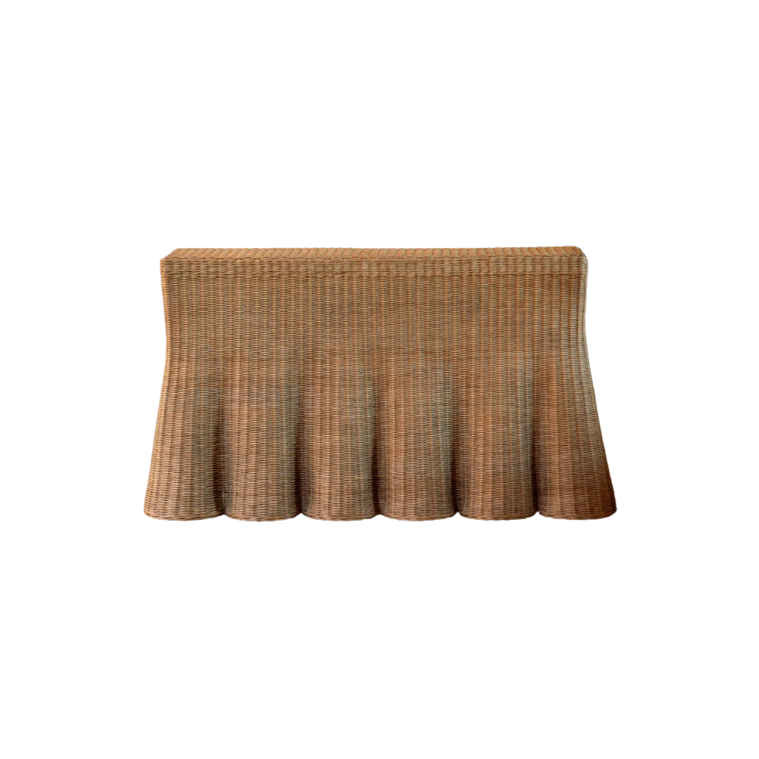 Skirted Rattan Console 48"
