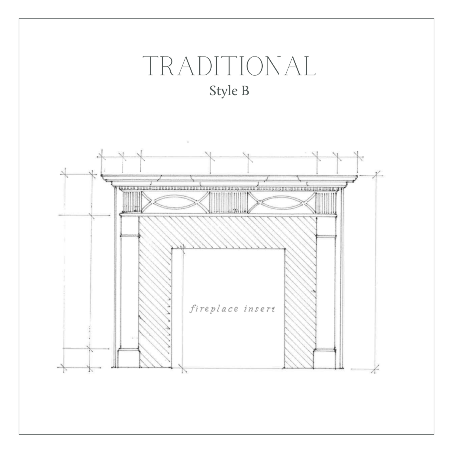 Traditional Style B Mantel